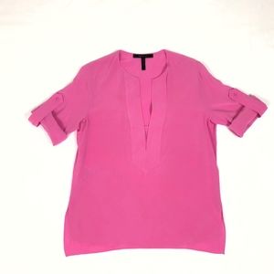 BCBG MaxAzria Berry Blush Silk Blouse